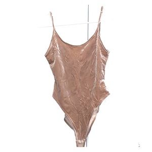 Suede bodysuit